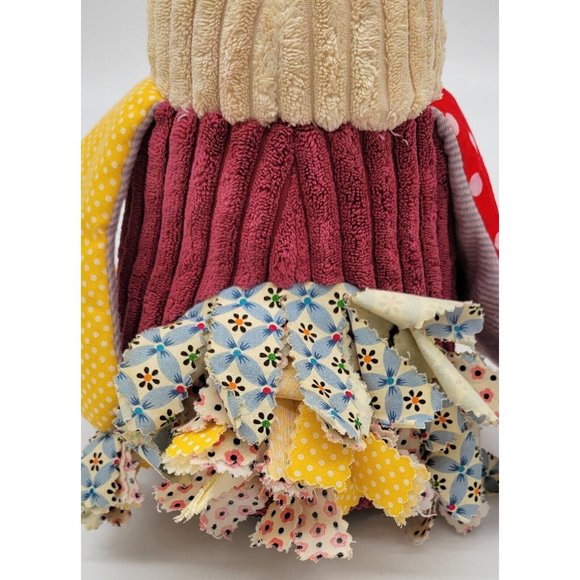 Original Les Deglingos Chicken Hen Plush  11" Red Yellow Pink Blue - Picture 10 of 11